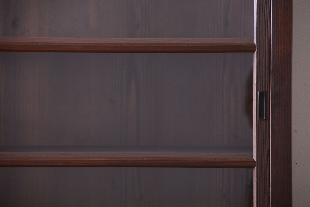 アンティーク家具　和製アンティークの二段重ね収納棚(2)