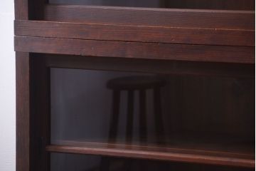 アンティーク家具　和製アンティークの二段重ね収納棚(2)