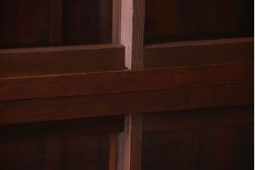 アンティーク家具　和製アンティークの二段重ね収納棚(2)