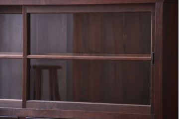 アンティーク家具　和製アンティークの二段重ね収納棚(2)