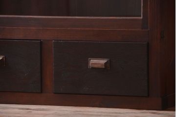 アンティーク家具　和製アンティークの二段重ね収納棚(2)