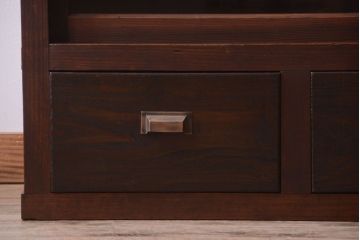 アンティーク家具　和製アンティークの二段重ね収納棚(2)