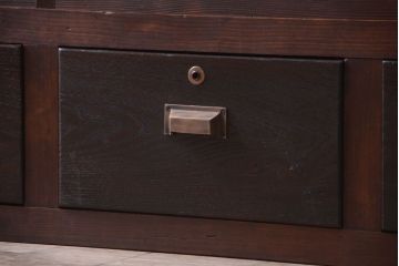 アンティーク家具　和製アンティークの二段重ね収納棚(2)