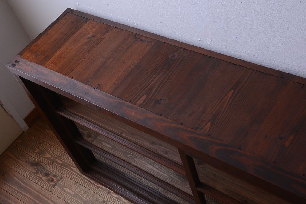 アンティーク家具　和製アンティークの二段重ね収納棚(2)