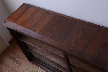 アンティーク家具　和製アンティークの二段重ね収納棚(2)