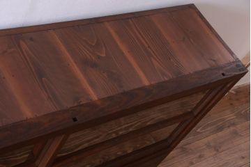 アンティーク家具　和製アンティークの二段重ね収納棚(2)