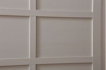 アンティーク　ルーバー風デザインがおしゃれな引き戸2枚セット(雨戸)(1)
