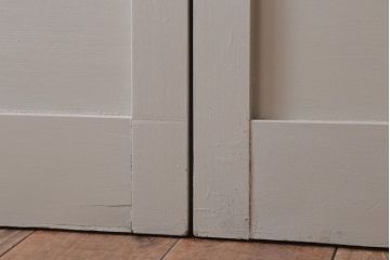 アンティーク　ルーバー風デザインがおしゃれな引き戸2枚セット(雨戸)(1)
