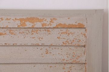 アンティーク　ルーバー風デザインがおしゃれな引き戸4枚セット(雨戸)