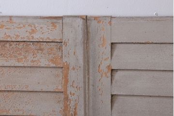 アンティーク　ルーバー風デザインがおしゃれな引き戸4枚セット(雨戸)