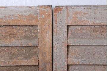 アンティーク　ルーバー風デザインがおしゃれな引き戸4枚セット(雨戸)