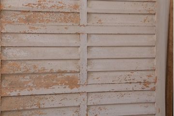 アンティーク　ルーバー風デザインがおしゃれな引き戸4枚セット(雨戸)