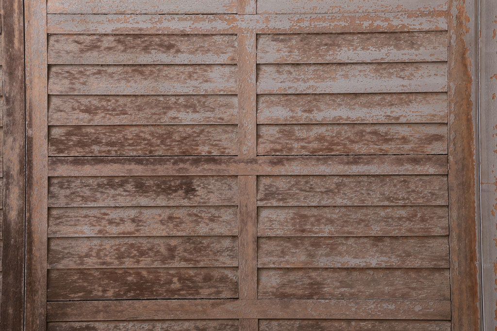 アンティーク　ルーバー風デザインがおしゃれな引き戸4枚セット(雨戸)