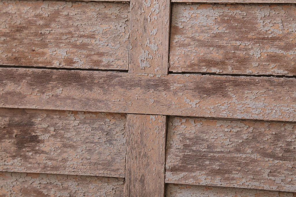 アンティーク　ルーバー風デザインがおしゃれな引き戸4枚セット(雨戸)