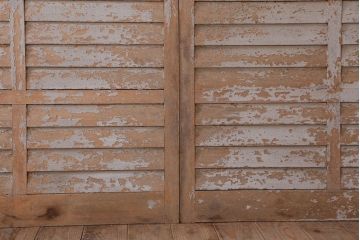 アンティーク　ルーバー風デザインがおしゃれな引き戸4枚セット(雨戸)