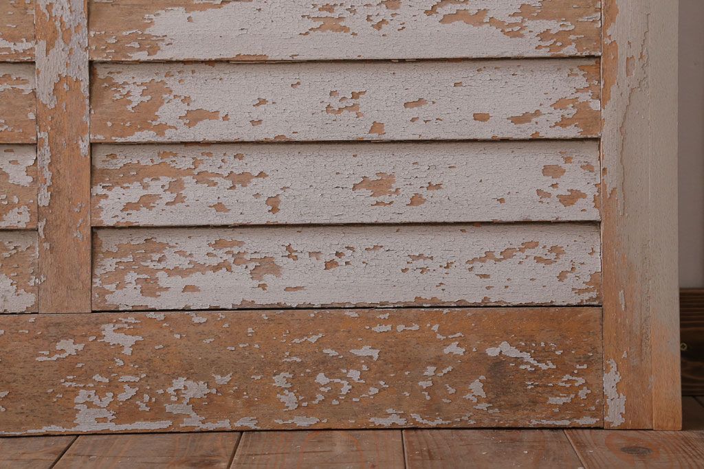 アンティーク　ルーバー風デザインがおしゃれな引き戸4枚セット(雨戸)