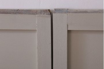 アンティーク　ルーバー風デザインがおしゃれな引き戸4枚セット(雨戸)