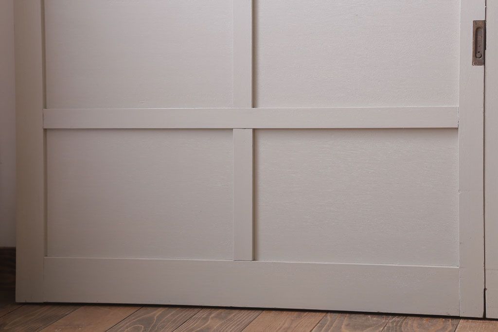 アンティーク　ルーバー風デザインがおしゃれな引き戸4枚セット(雨戸)