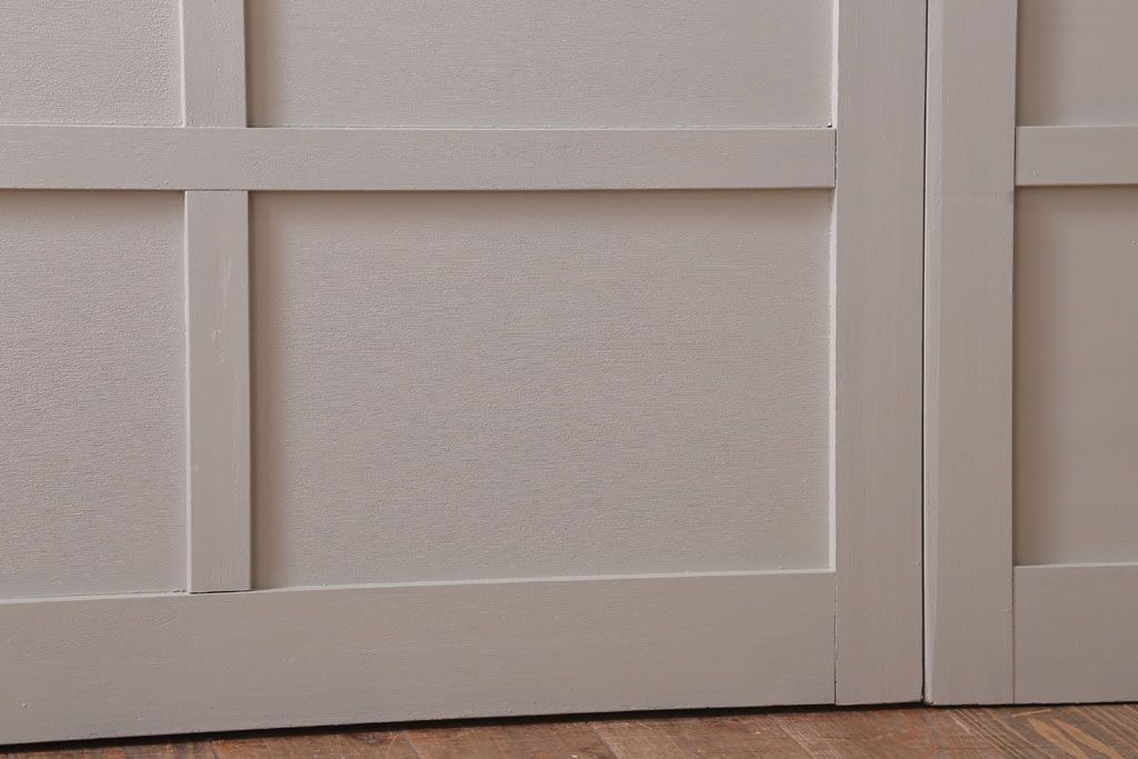 アンティーク　ルーバー風デザインがおしゃれな引き戸4枚セット(雨戸)