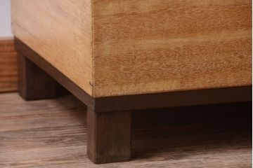 アンティーク家具　アンティーク　古い木製のシンプルなガラスケース(ショーケース)(1)