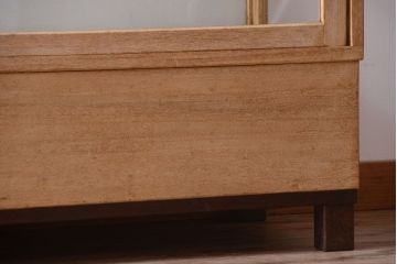 アンティーク家具　アンティーク　古い木製のシンプルなガラスケース(ショーケース)(1)
