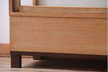 アンティーク家具　アンティーク　古い木製のシンプルなガラスケース(ショーケース)(1)