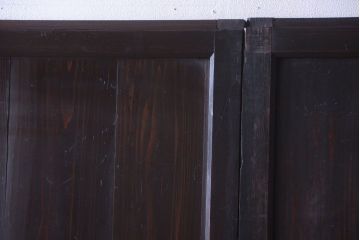 古民具・骨董　明治期　古い木味のアンティーク帯戸3枚セット(2)