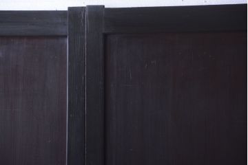 古民具・骨董　明治期　古い木味のアンティーク帯戸4枚セット(2)