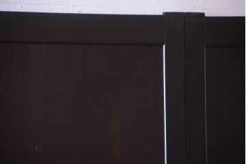 古民具・骨董　明治期　古い木味のアンティーク帯戸4枚セット(2)