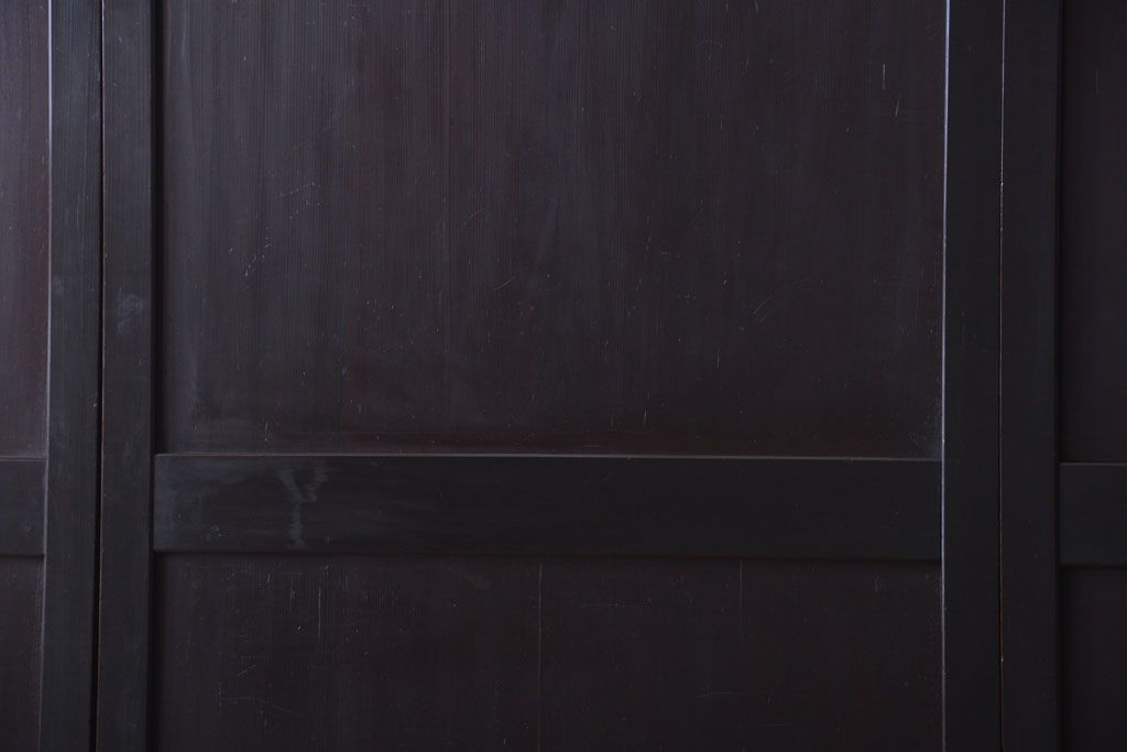 古民具・骨董　明治期　古い木味のアンティーク帯戸4枚セット(2)