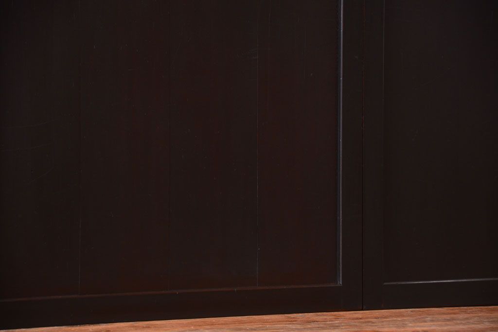 古民具・骨董　明治期　古い木味のアンティーク帯戸4枚セット(2)