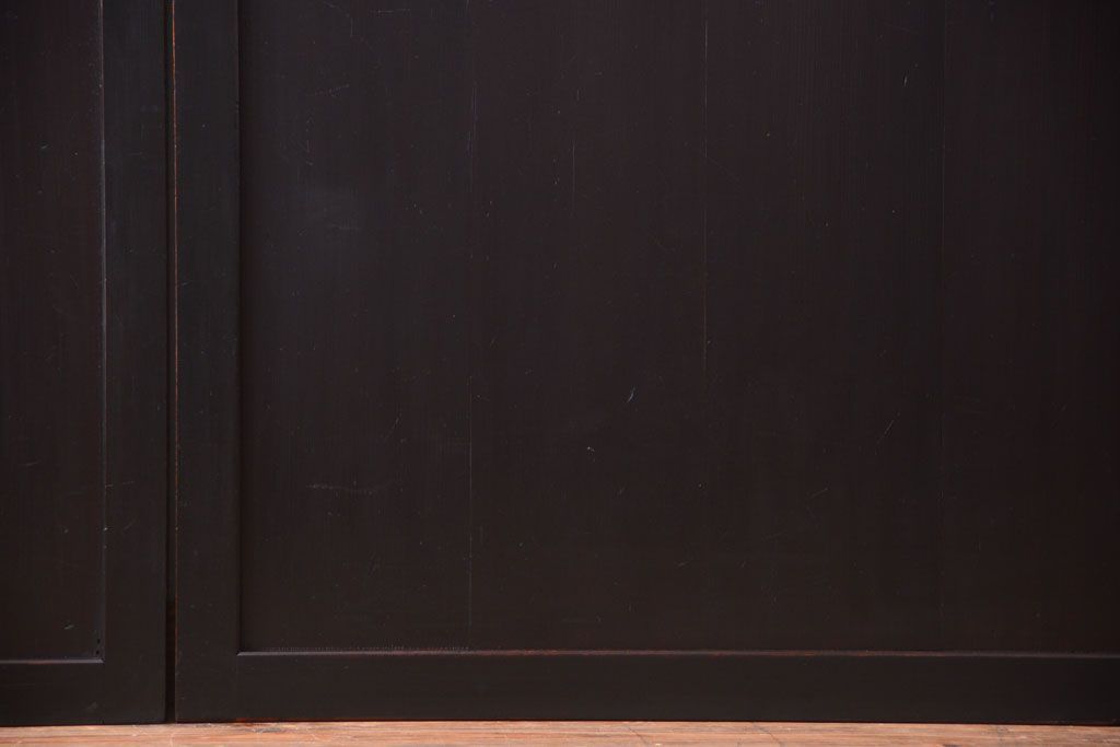 古民具・骨董　明治期　古い木味のアンティーク帯戸4枚セット(2)