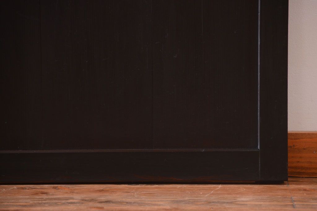 古民具・骨董　明治期　古い木味のアンティーク帯戸4枚セット(2)