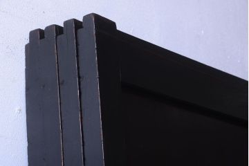 古民具・骨董　明治期　古い木味のアンティーク帯戸4枚セット(2)