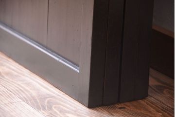 古民具・骨董　明治期　古い木味のアンティーク帯戸4枚セット(2)