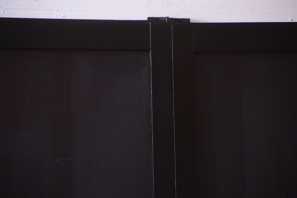 古民具・骨董　明治期　古い木味のアンティーク帯戸4枚セット(2)