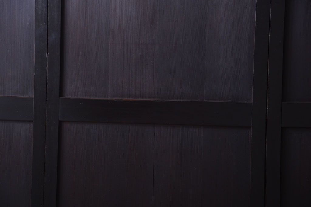 古民具・骨董　明治期　古い木味のアンティーク帯戸4枚セット(2)