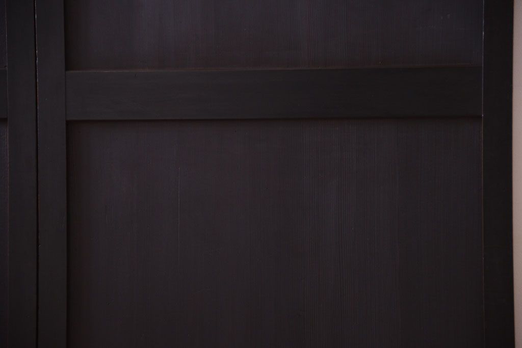 古民具・骨董　明治期　古い木味のアンティーク帯戸4枚セット(2)