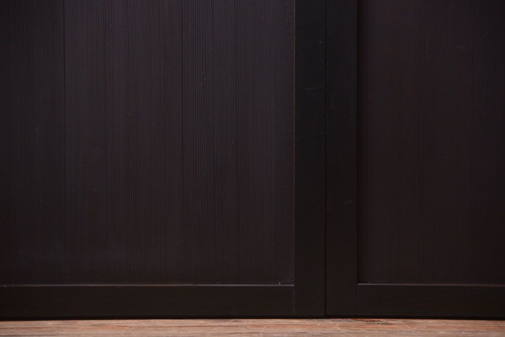 古民具・骨董　明治期　古い木味のアンティーク帯戸4枚セット(2)