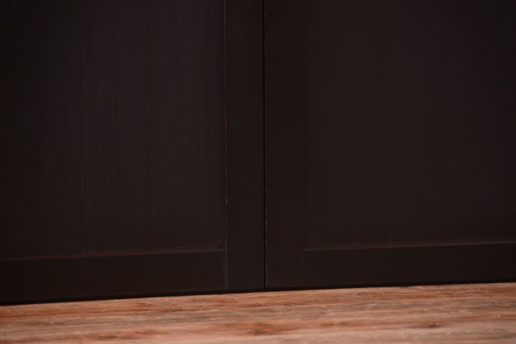 古民具・骨董　明治期　古い木味のアンティーク帯戸4枚セット(2)