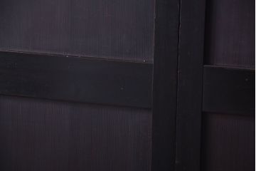 古民具・骨董　明治期　古い木味のアンティーク帯戸4枚セット(2)