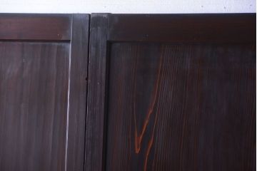 古民具・骨董　明治期　古い木味のアンティーク帯戸4枚セット(3)