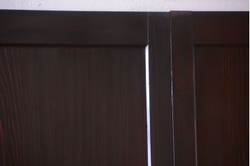 古民具・骨董　明治期　古い木味のアンティーク帯戸4枚セット(3)