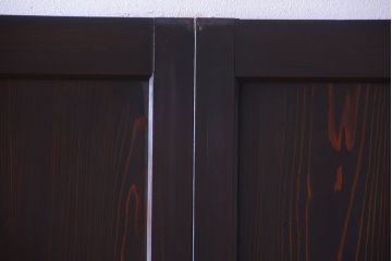 古民具・骨董　明治期　古い木味のアンティーク帯戸4枚セット(3)