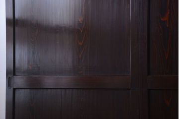 古民具・骨董　明治期　古い木味のアンティーク帯戸4枚セット(3)