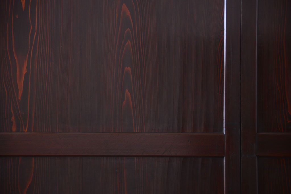 古民具・骨董　明治期　古い木味のアンティーク帯戸4枚セット(3)