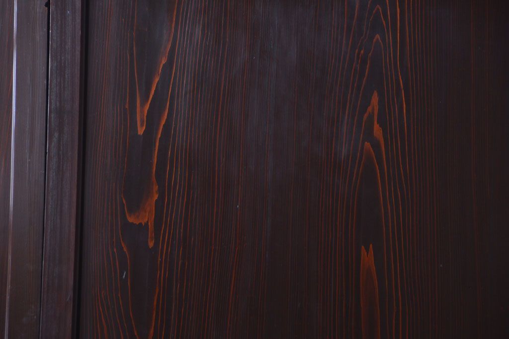 古民具・骨董　明治期　古い木味のアンティーク帯戸4枚セット(3)