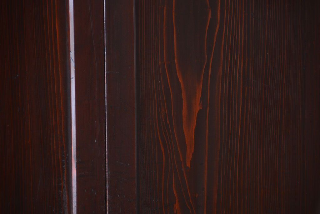 古民具・骨董　明治期　古い木味のアンティーク帯戸4枚セット(3)