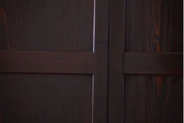 古民具・骨董　明治期　古い木味のアンティーク帯戸4枚セット(3)