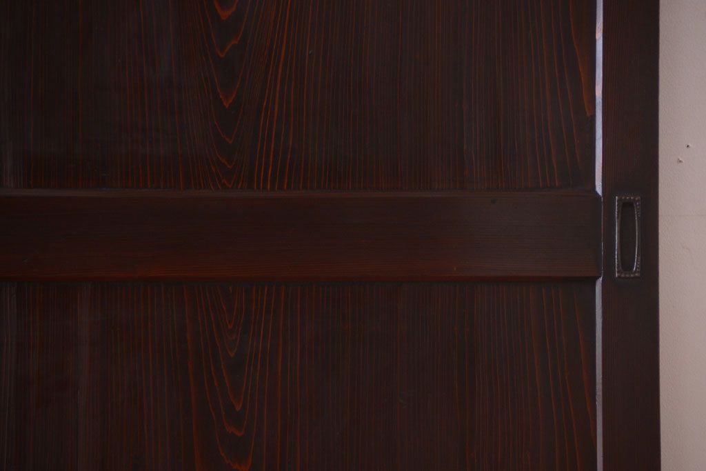 古民具・骨董　明治期　古い木味のアンティーク帯戸4枚セット(3)